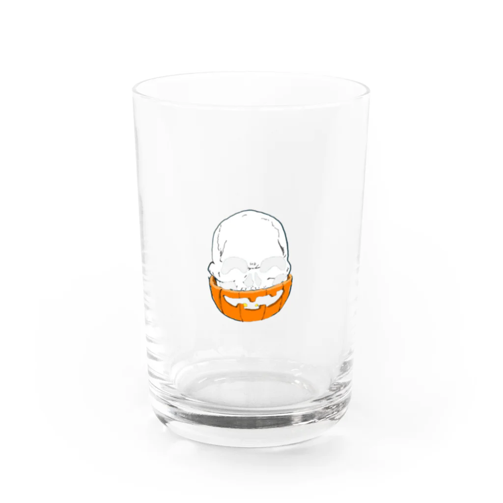 ЯeのMr.Pumpkin･skeleton Water Glass :front