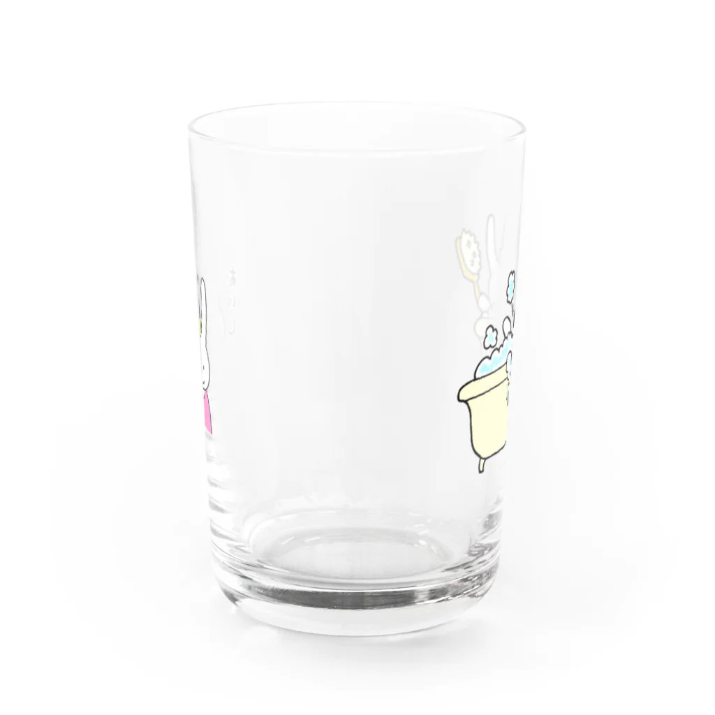 さとうりんごの風呂上りのうさ子 Water Glass :front