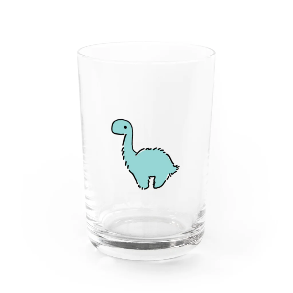 もさサウルスのもさもさモササウルス Water Glass :front