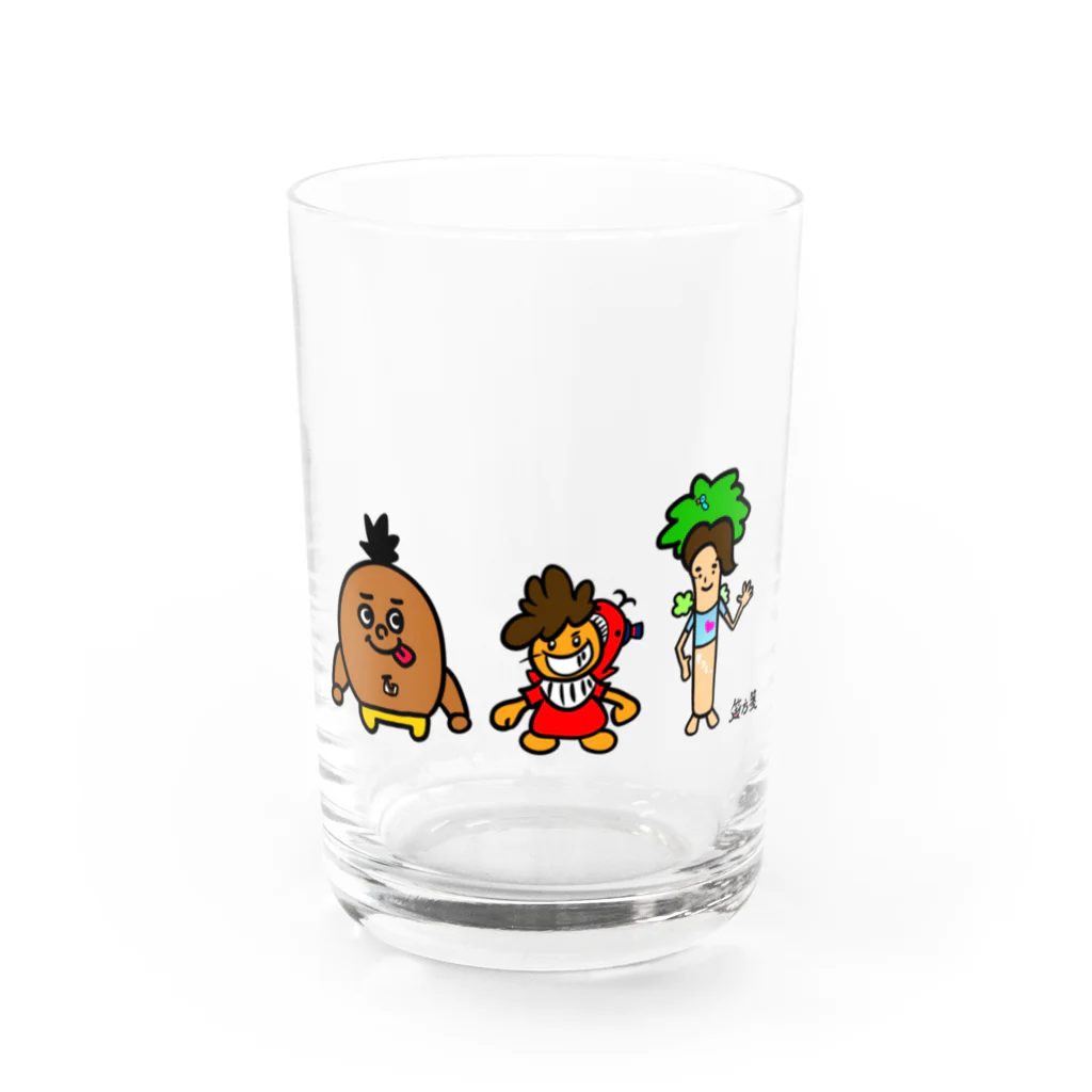 笑方箋の笑方箋マスコットちゃん Water Glass :front