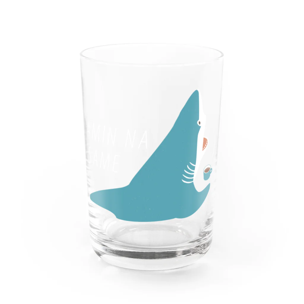 さかたようこ / サメ画家のほっとひと息サメ〈濃いめの地色向け〉  Water Glass :front