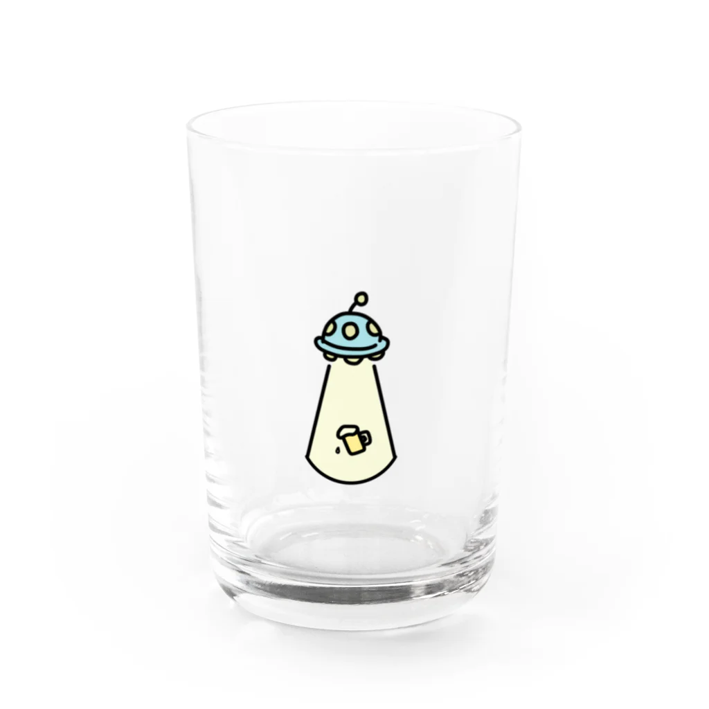 居酒屋のビールに国境なし Water Glass :front