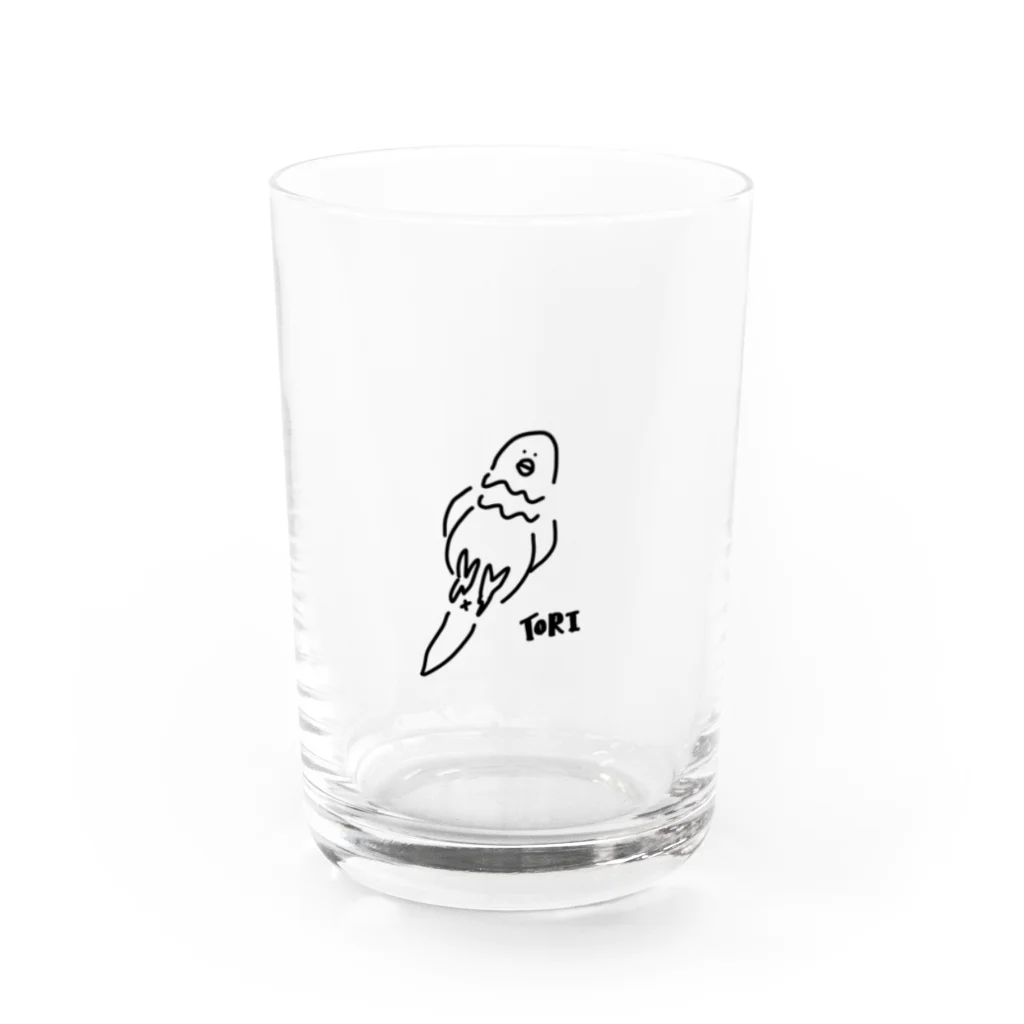 とりとりショップ（仮）のTORI（下からのアングル） Water Glass :front