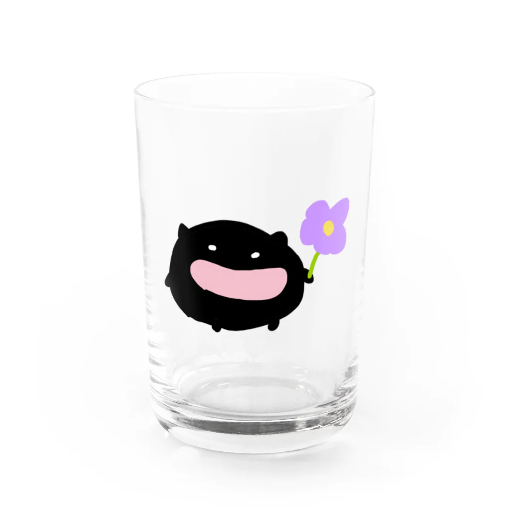 ダイナマイト87ねこ大商会の近所のくろちゃん Water Glass :front