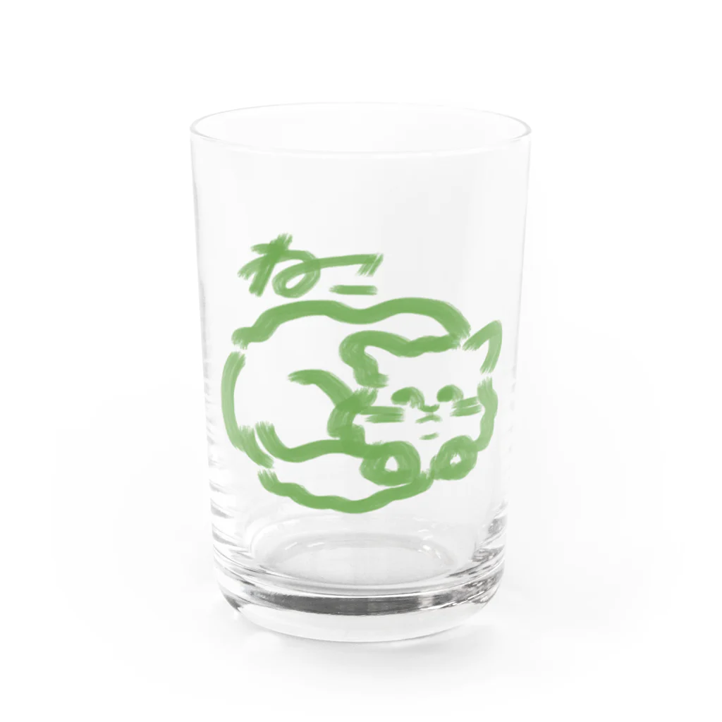 yoonのねこねっこ Water Glass :front