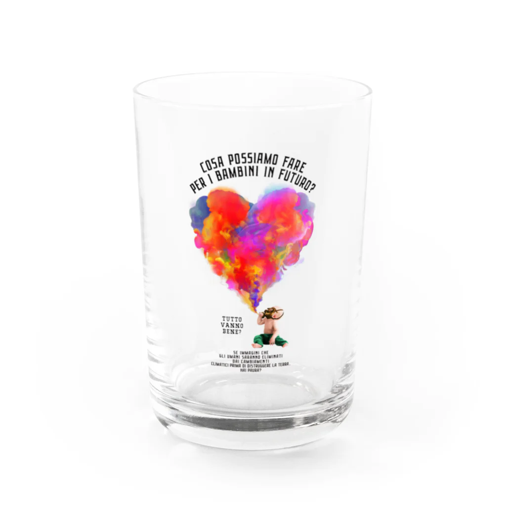 UNIREBORN WORKS ORIGINAL DESGIN SHOPのCOSA POSSIAMO FARE PER I BAMBINI IN FUTURO? Water Glass :front