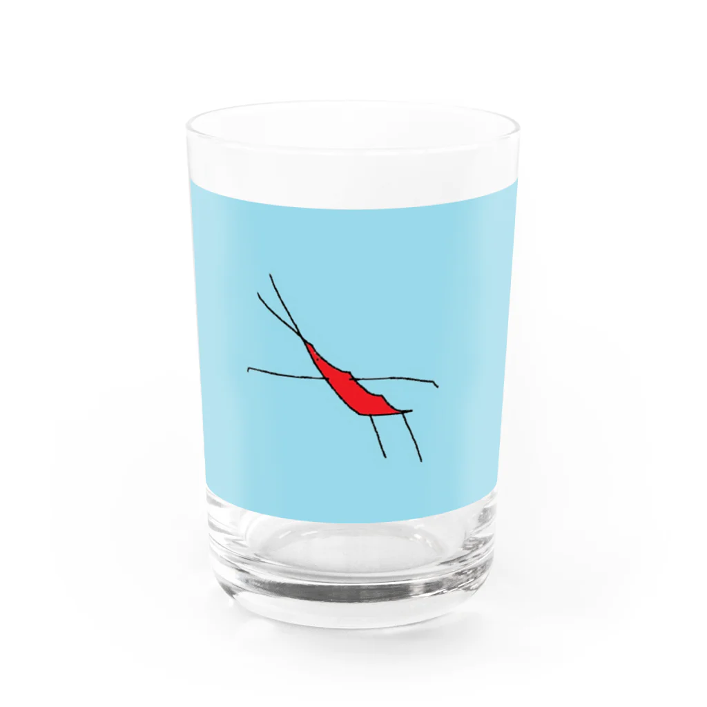 水草のエビ Water Glass :front