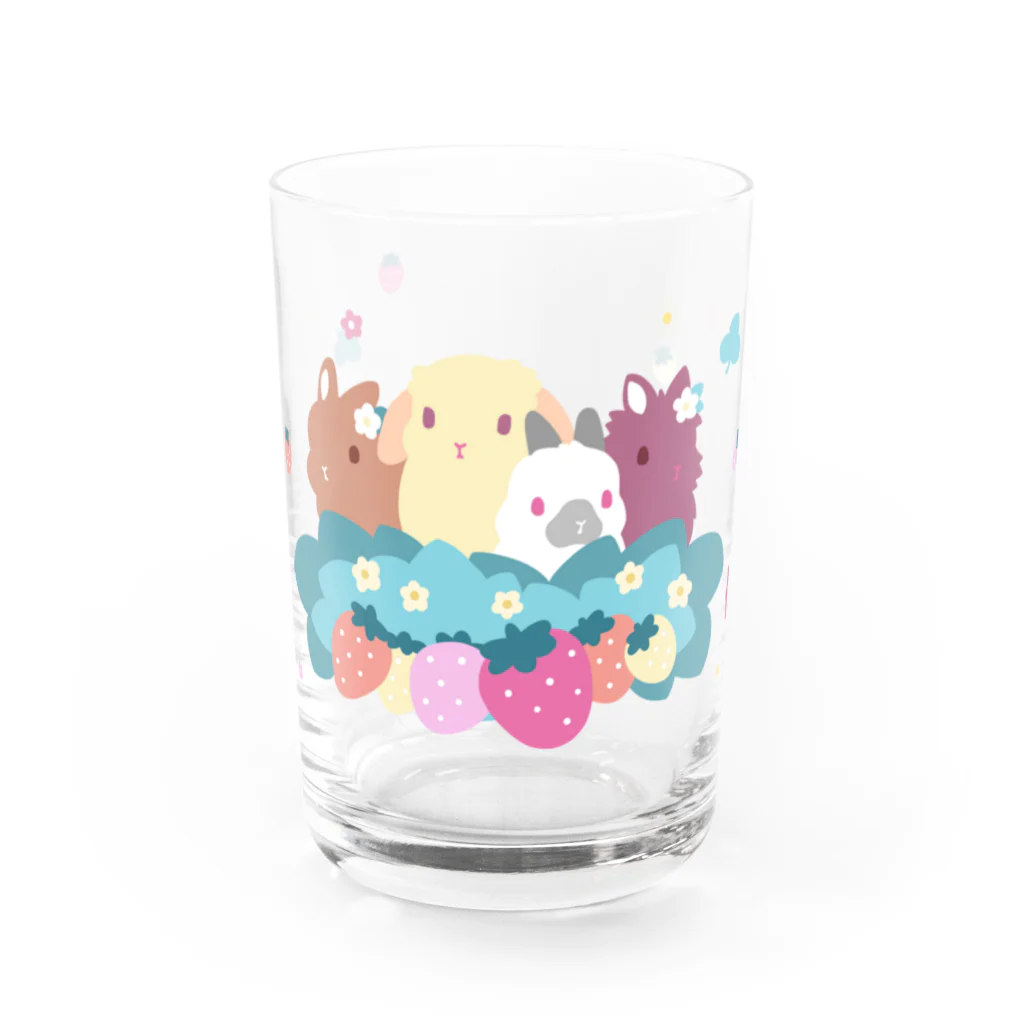 大賀一五の店のイチゴたべ隊 Water Glass :front