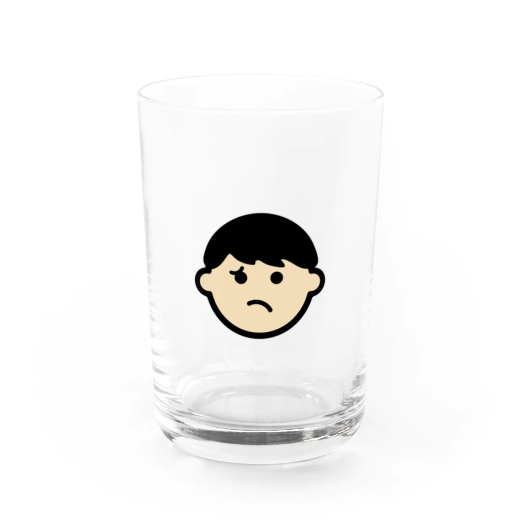 haruの納得いかないの顔グラス Water Glass :front