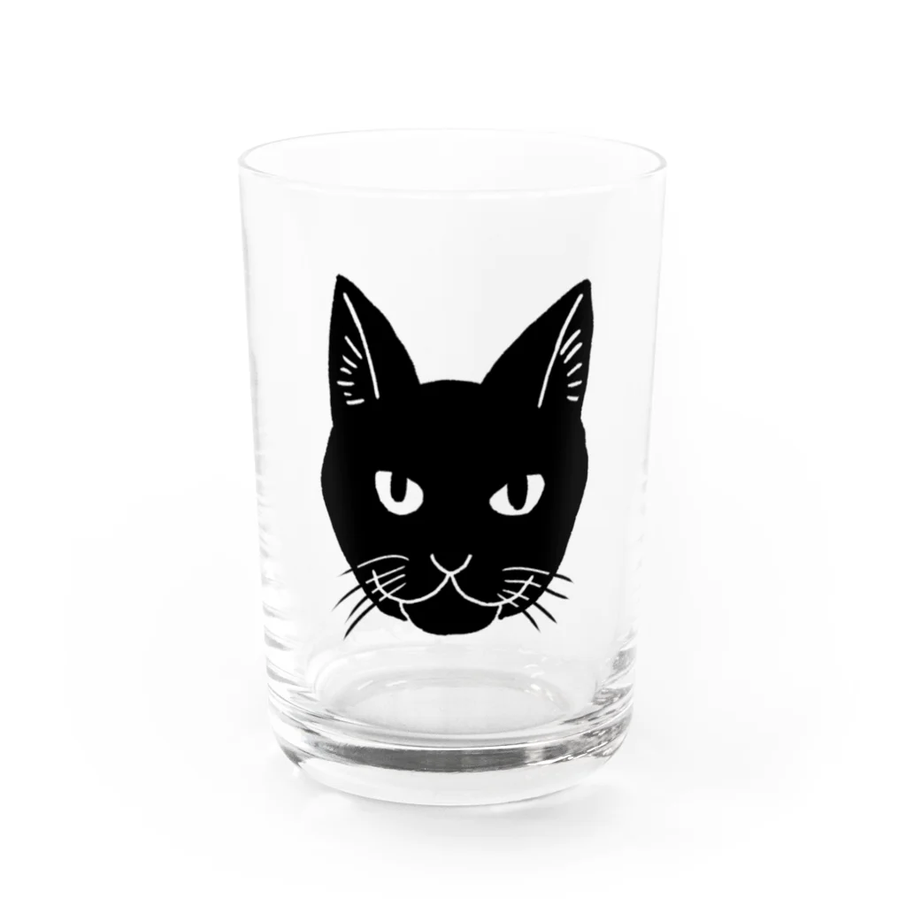 渡邊野乃香のお店の黒猫ジジ Water Glass :front
