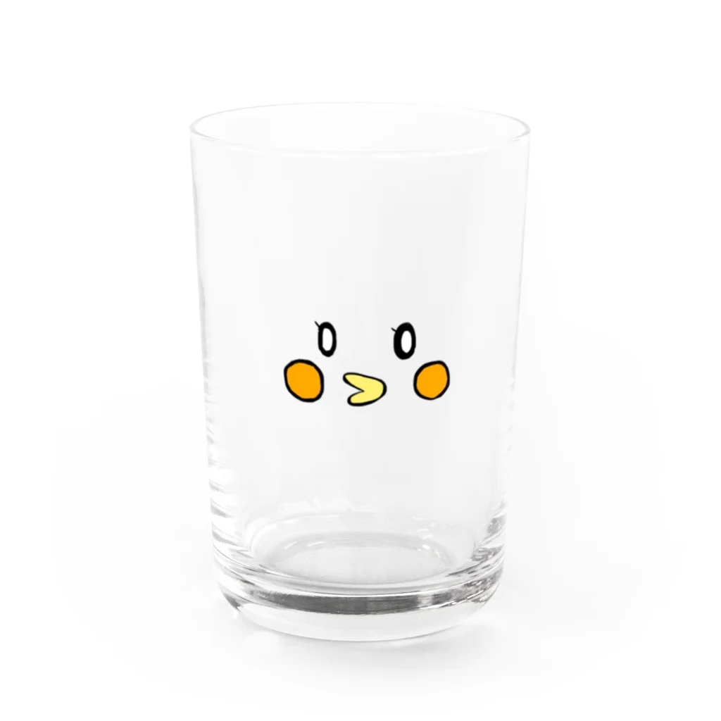 せきせいいんこのぴっぴちゃんのおかめいんこのぷっかちゃん(ふつうのおかお) Water Glass :front