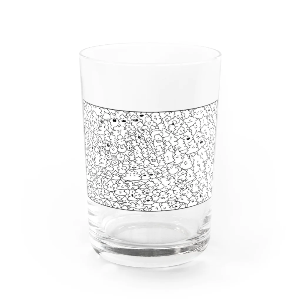 ふかづめのうさぎまみれ Water Glass :front