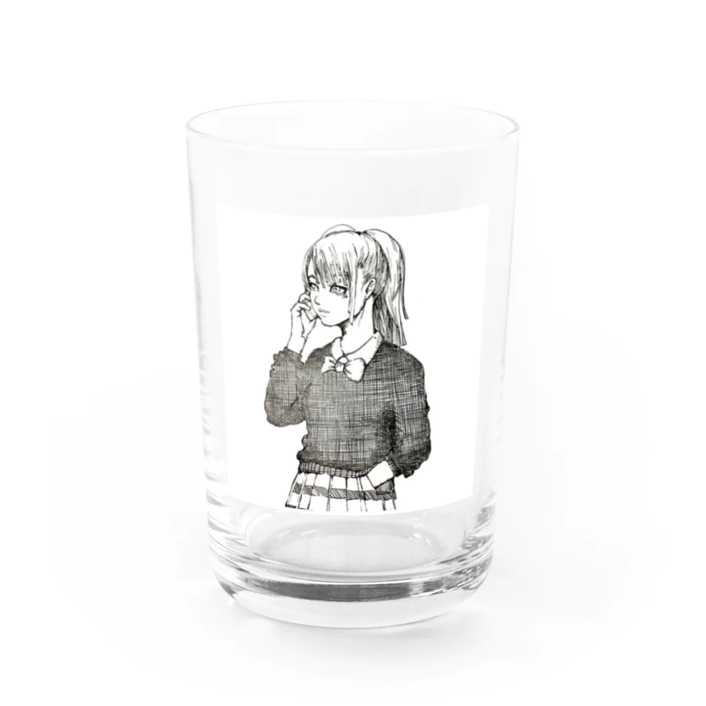 shikazu fashionの可愛いペン画イラスト Water Glass :front