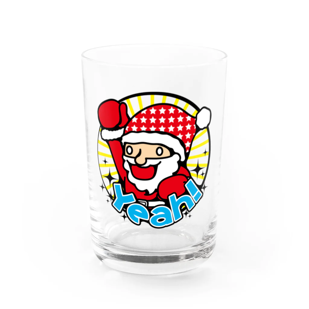 Cɐkeccooのハイテンションサンタ★クリスマスだYeah! Water Glass :front