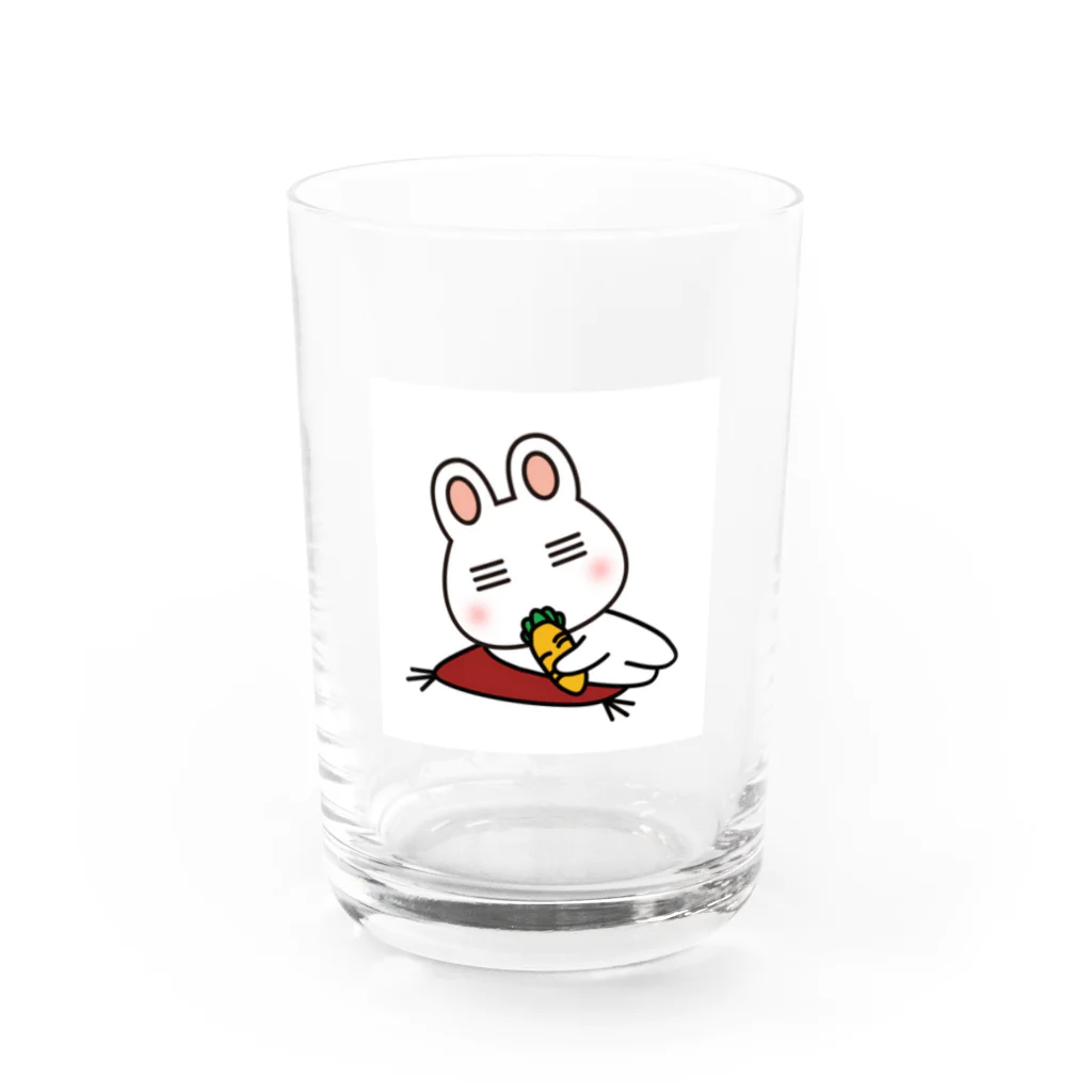 ひろねこ号＠LINEスタンプ販売中のウサボー Water Glass :front