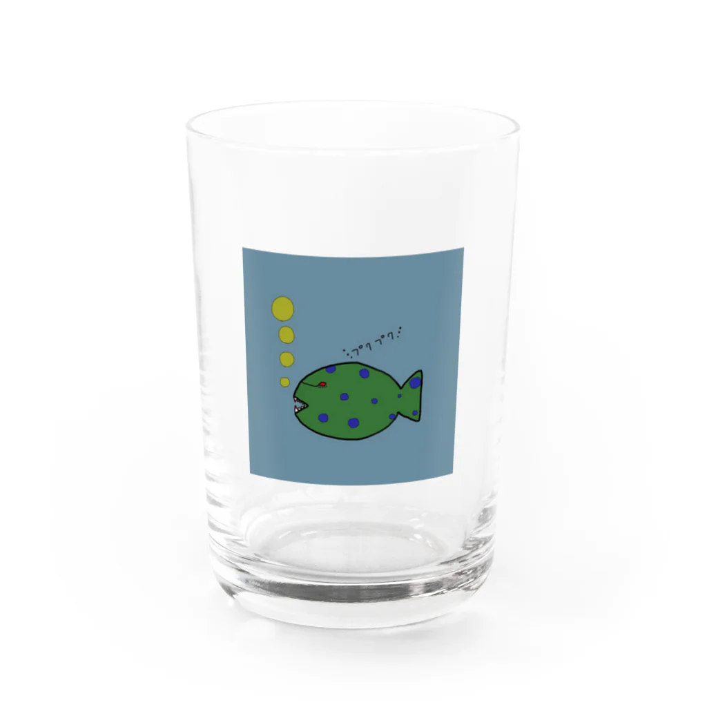 onigiri_sakiの白目ぷくぷく魚くん Water Glass :front