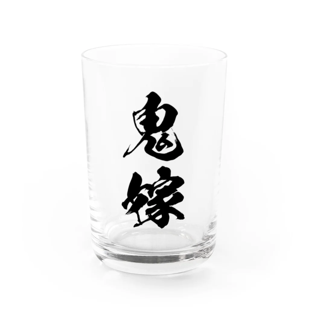 風天工房の鬼嫁（黒） Water Glass :front