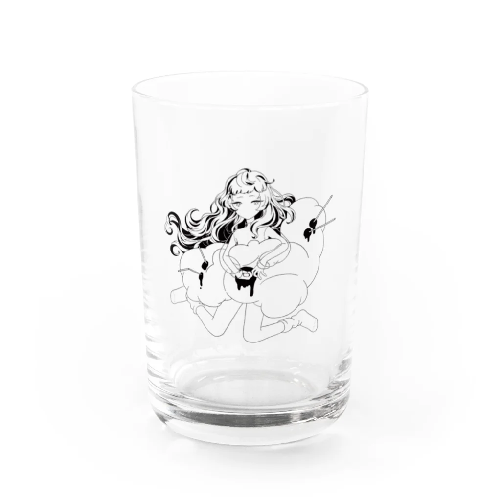 ガーリンガールのもこ刺しガール Water Glass :front