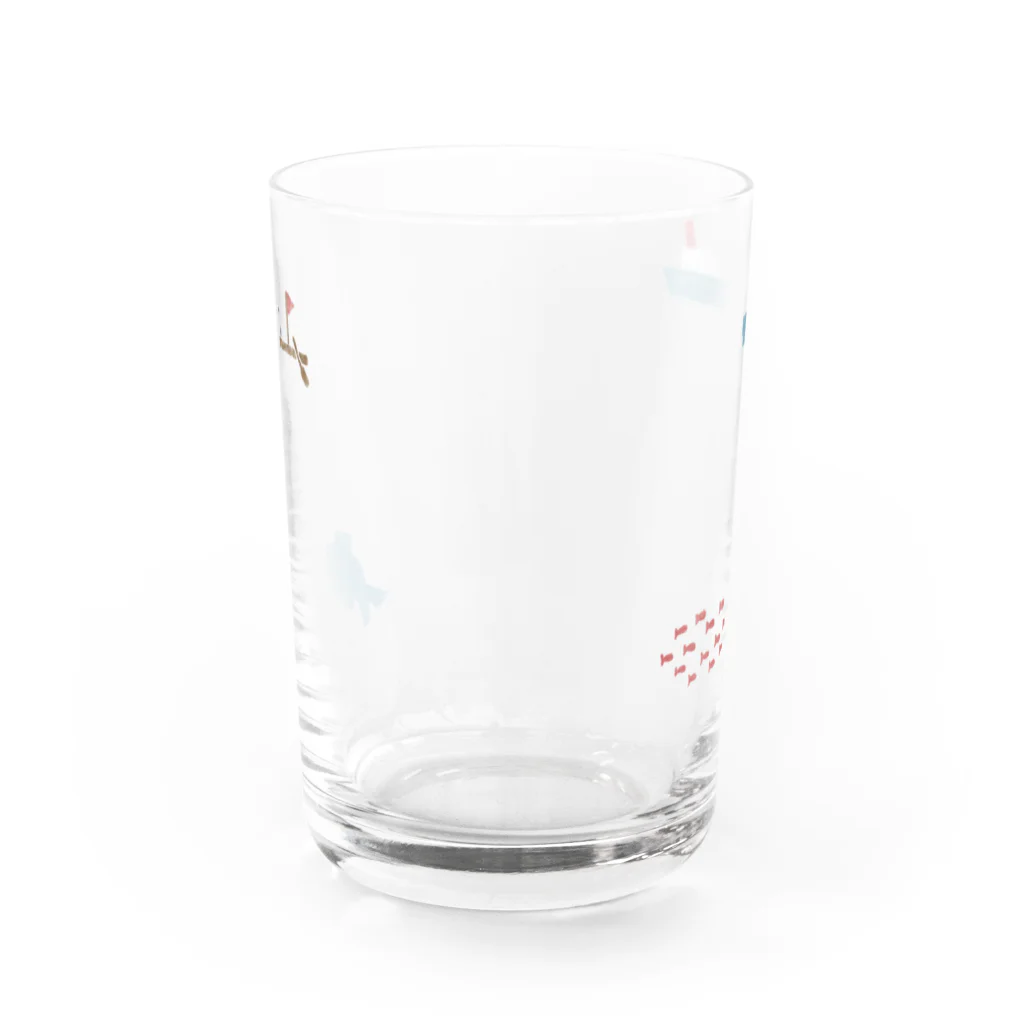 omori tsukushiの船と魚 Water Glass :front