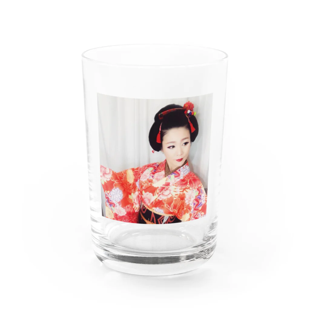 荒木ちえオリジナルグッズの歌う漫画家荒木ちえ Water Glass :front