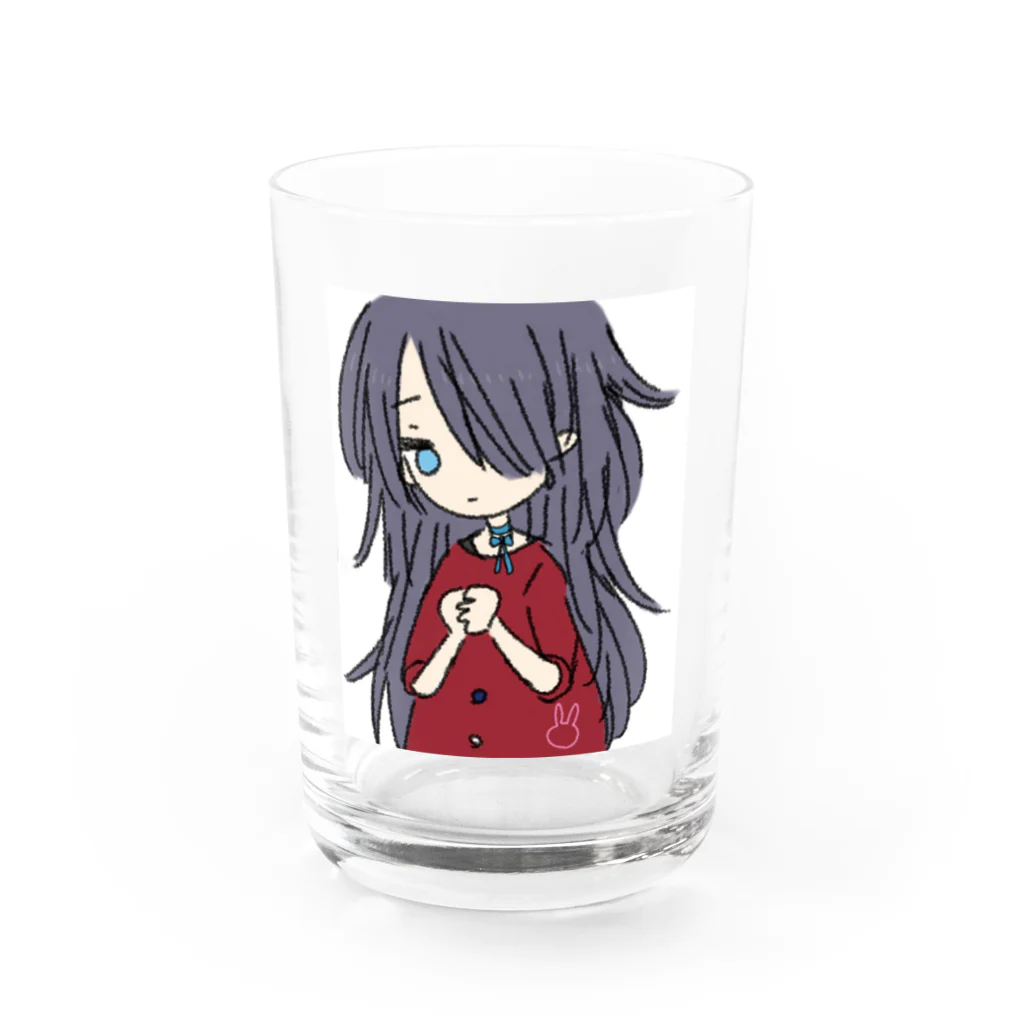 らぴすらずりの片目の女の子 Water Glass :front