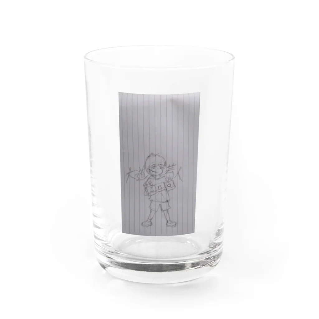 大道芸人Ino（いの）の大道芸人Ino　デッサンver. Water Glass :front