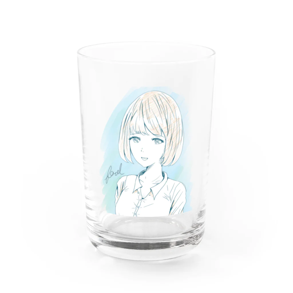 chicodeza by suzuriの可愛い女の子 Water Glass :front