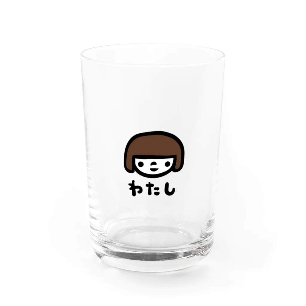 万枚ちゃんのわたし Water Glass :front