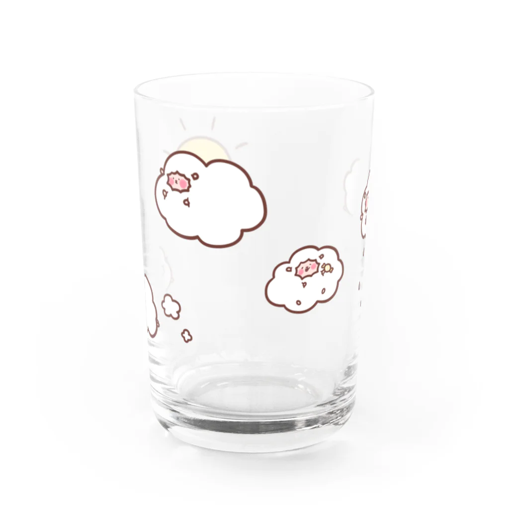 おてんば魔法店のもこもこひつじぐもさん Water Glass :front