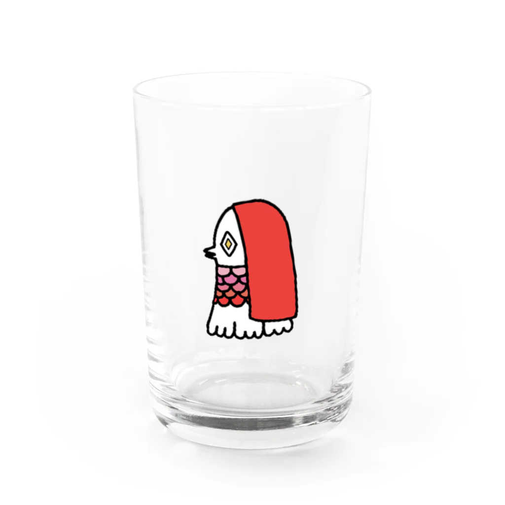 amabie shopの赤いあまびえさん Water Glass :front