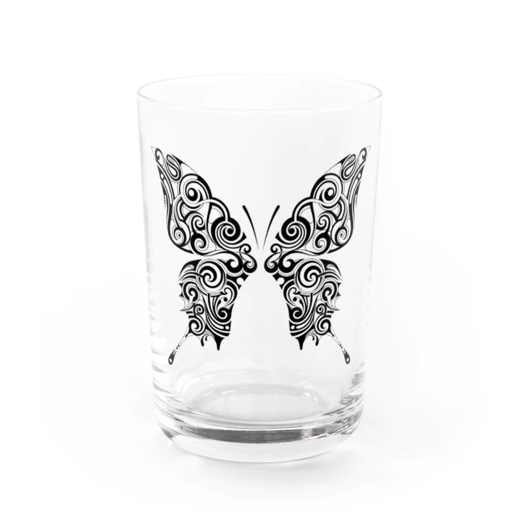 YASのButterfly (Black) Water Glass :front