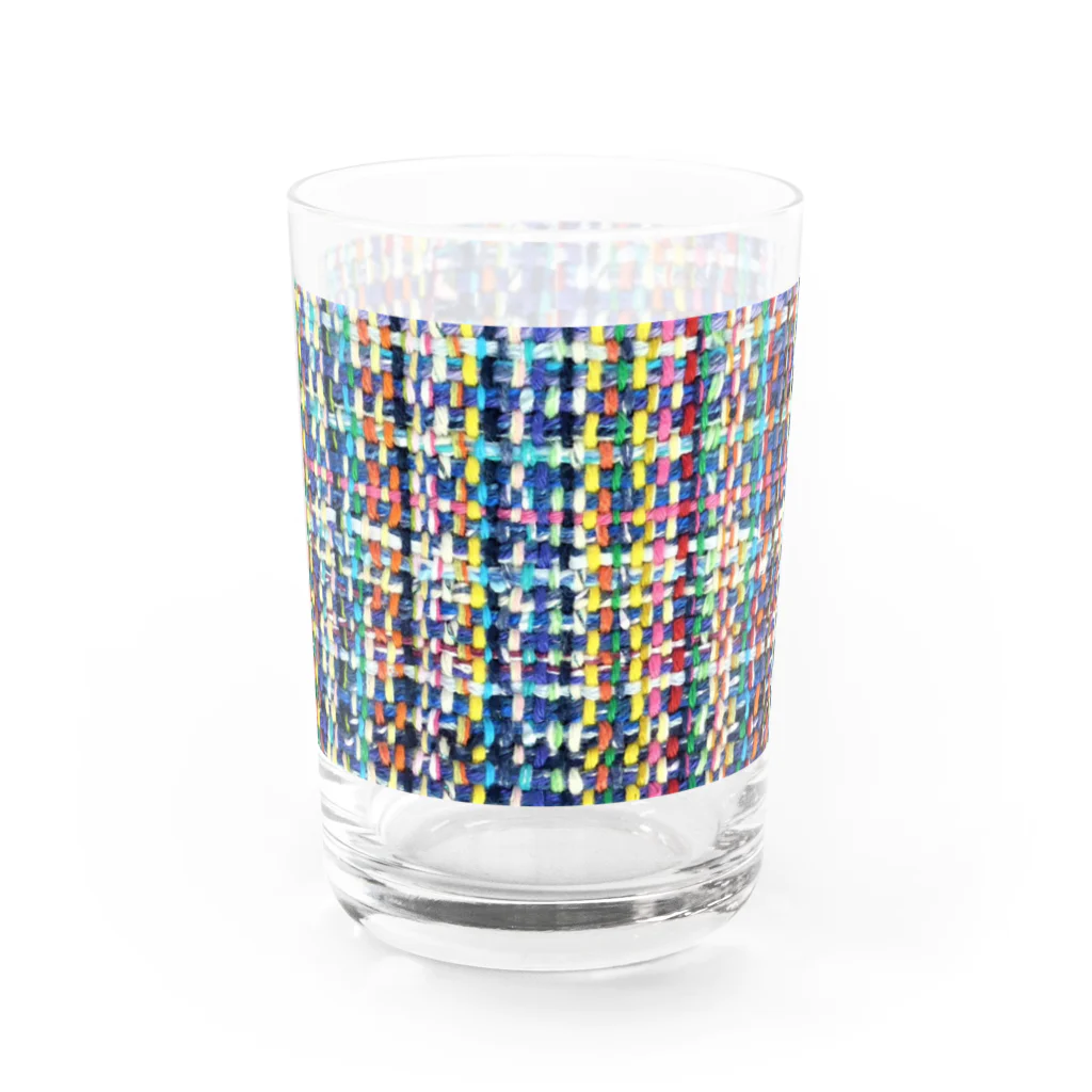 Hana Sungo　はなさんごのHand weaving-Blue2 Water Glass :front