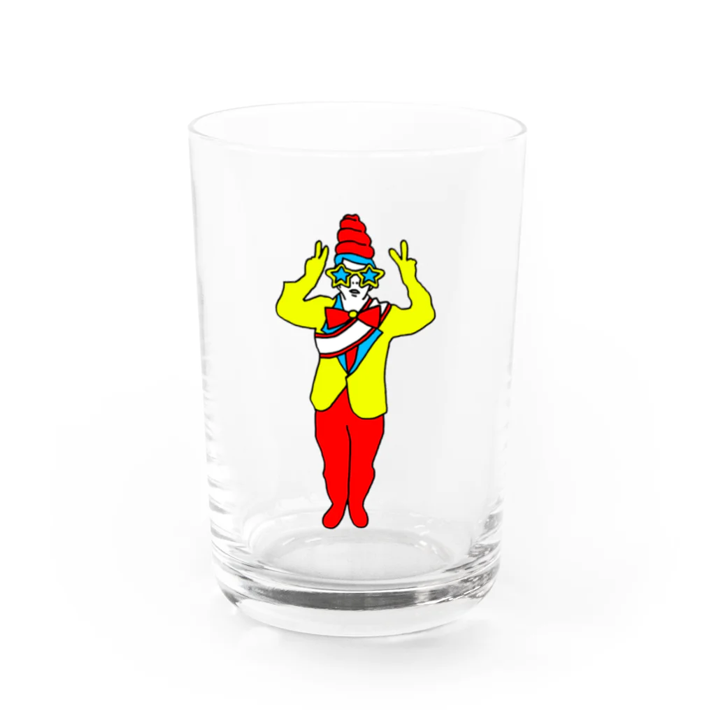 オモロ川だいすけグッズのサーカス川 Water Glass :front