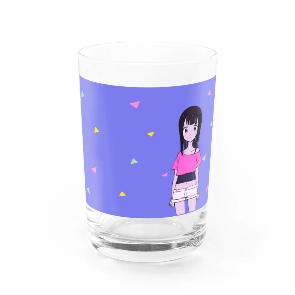 HAPPY MILK MARKETのPURPLE TRIANGLE GIRL グラス前面