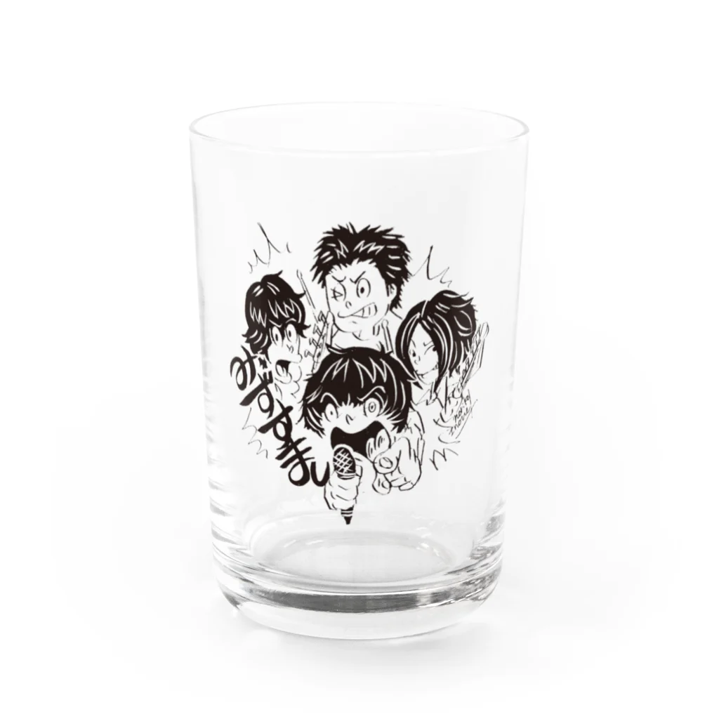 四畳半レコードの【期間限定】イノウエノリコ氏デザイン「みずすまし」グッズ Water Glass :front