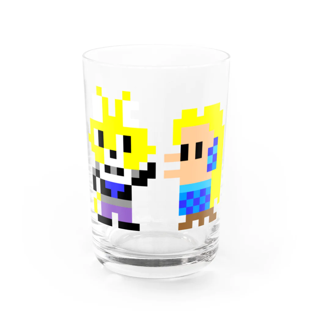 キャットＣのこうじょうけんがくのキャットC×アマビエ ドット Water Glass :front