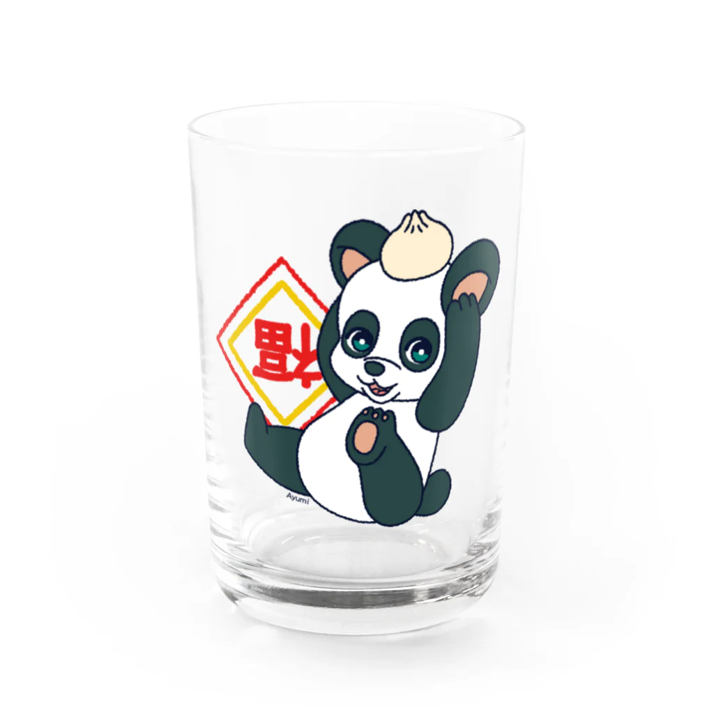 Ayumi_0916の中華な食いしん坊パンダ Water Glass :front