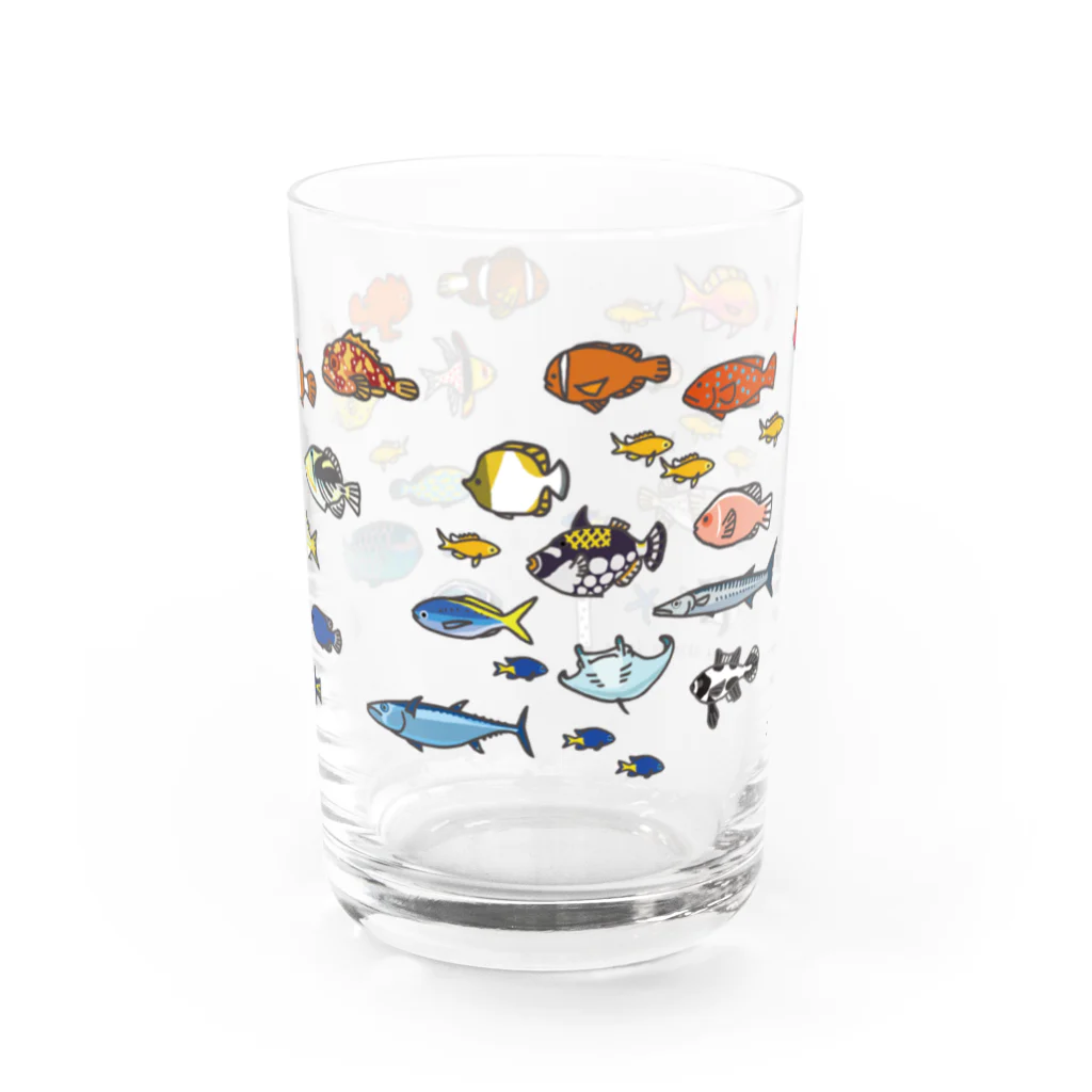 しまのなかまfromIRIOMOTEのらくがきしまのなかま魚類 Water Glass :front