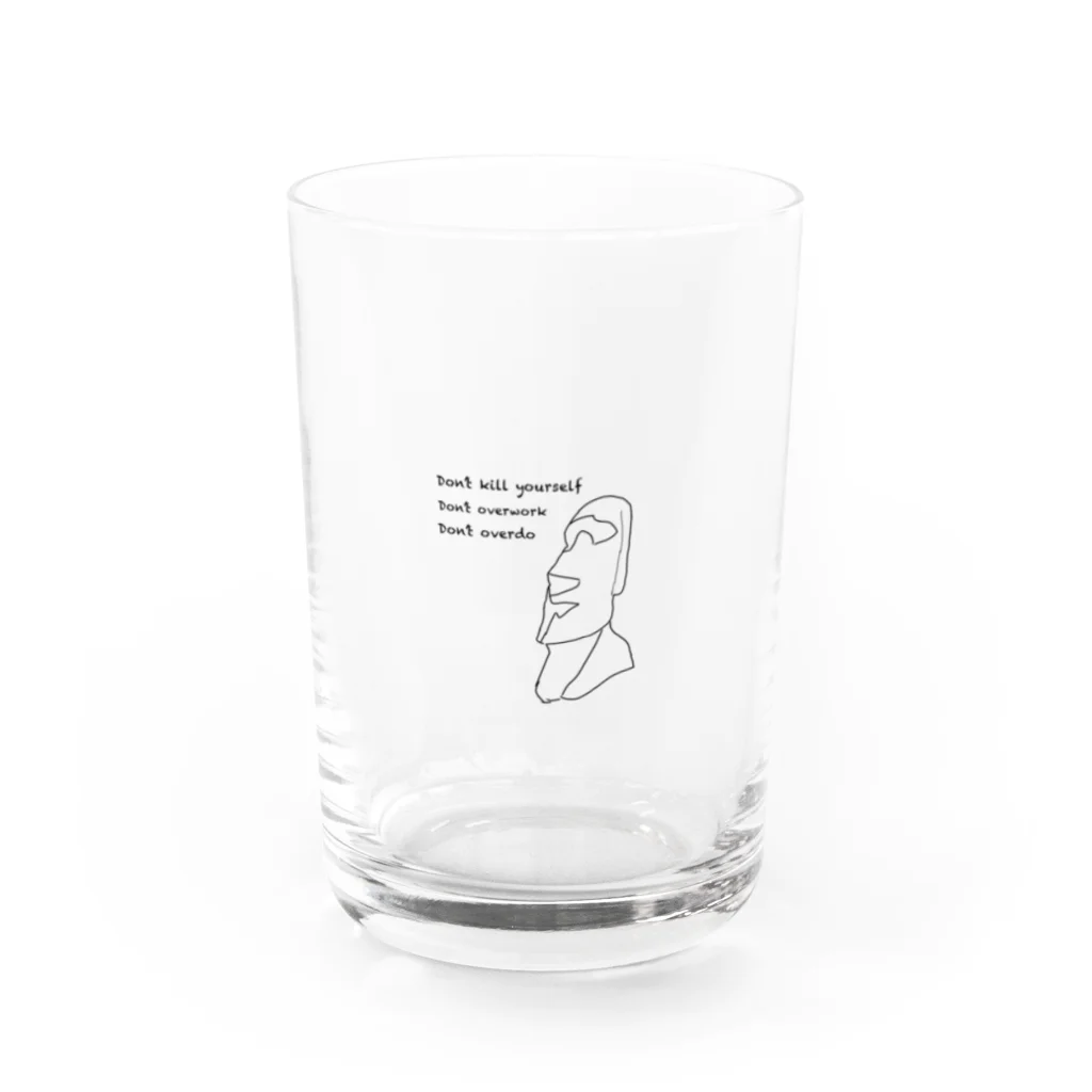 SAMDAYのモアイのひとりごとグラス Water Glass :front