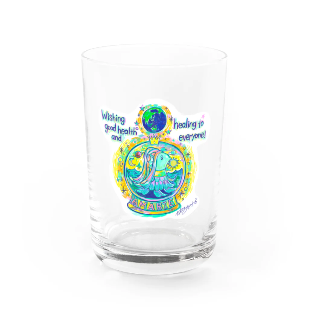 中島みなみのAMABIE アマビエ Water Glass :front