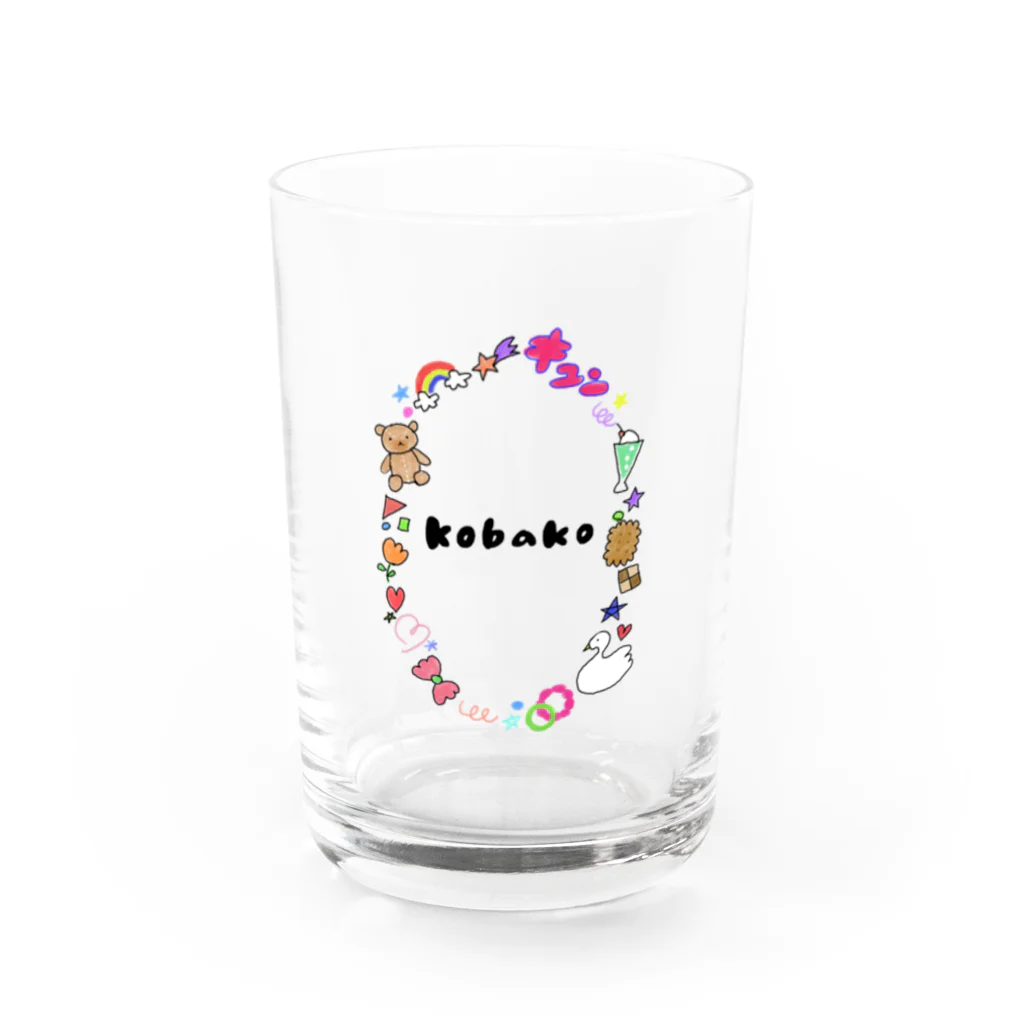 kobakoのロゴ Water Glass :front