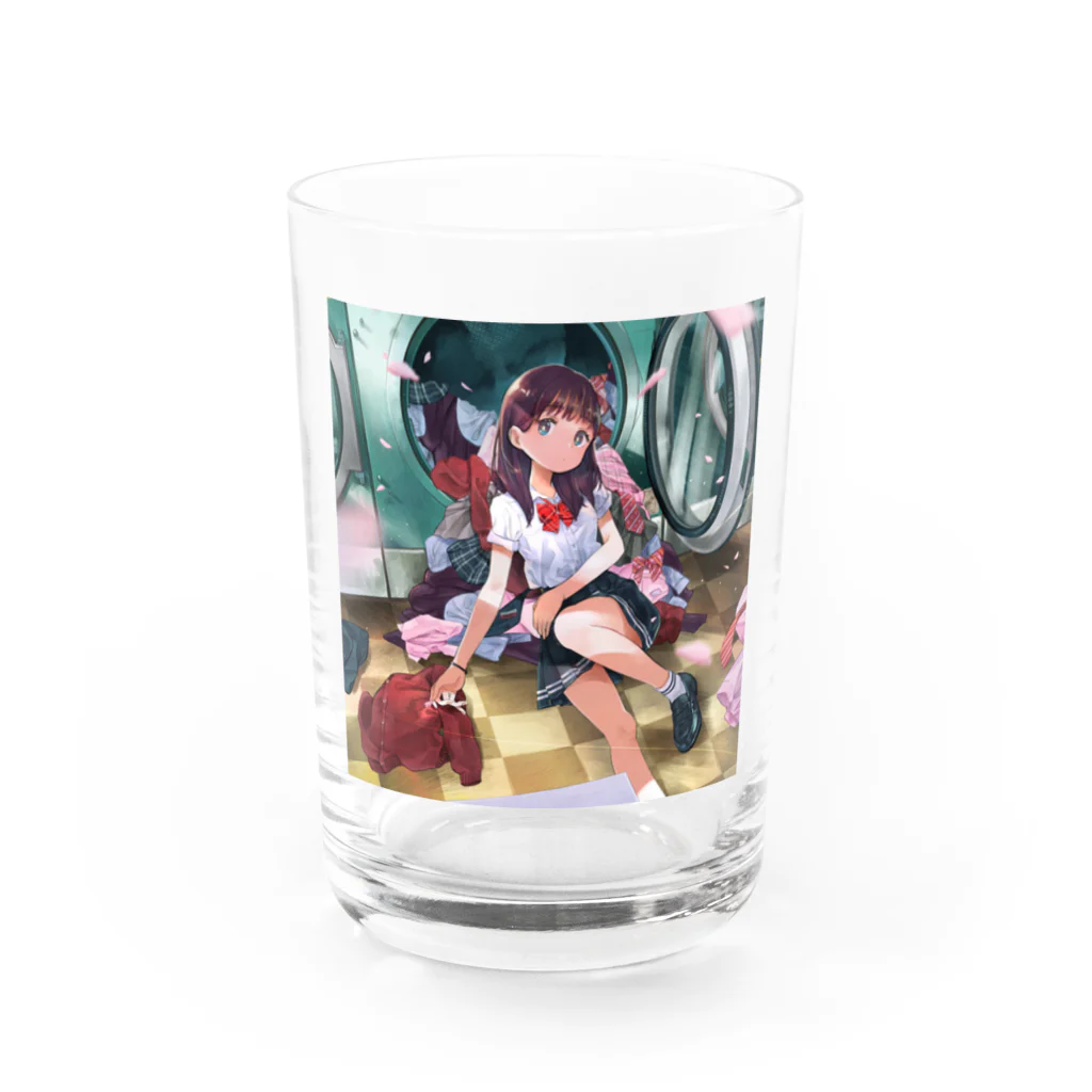 つるしまたつみのこの気持ちも洗い流して Water Glass :front