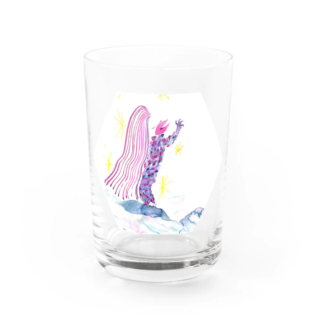 やまぎわさゆりのアマビエさま Water Glass :front