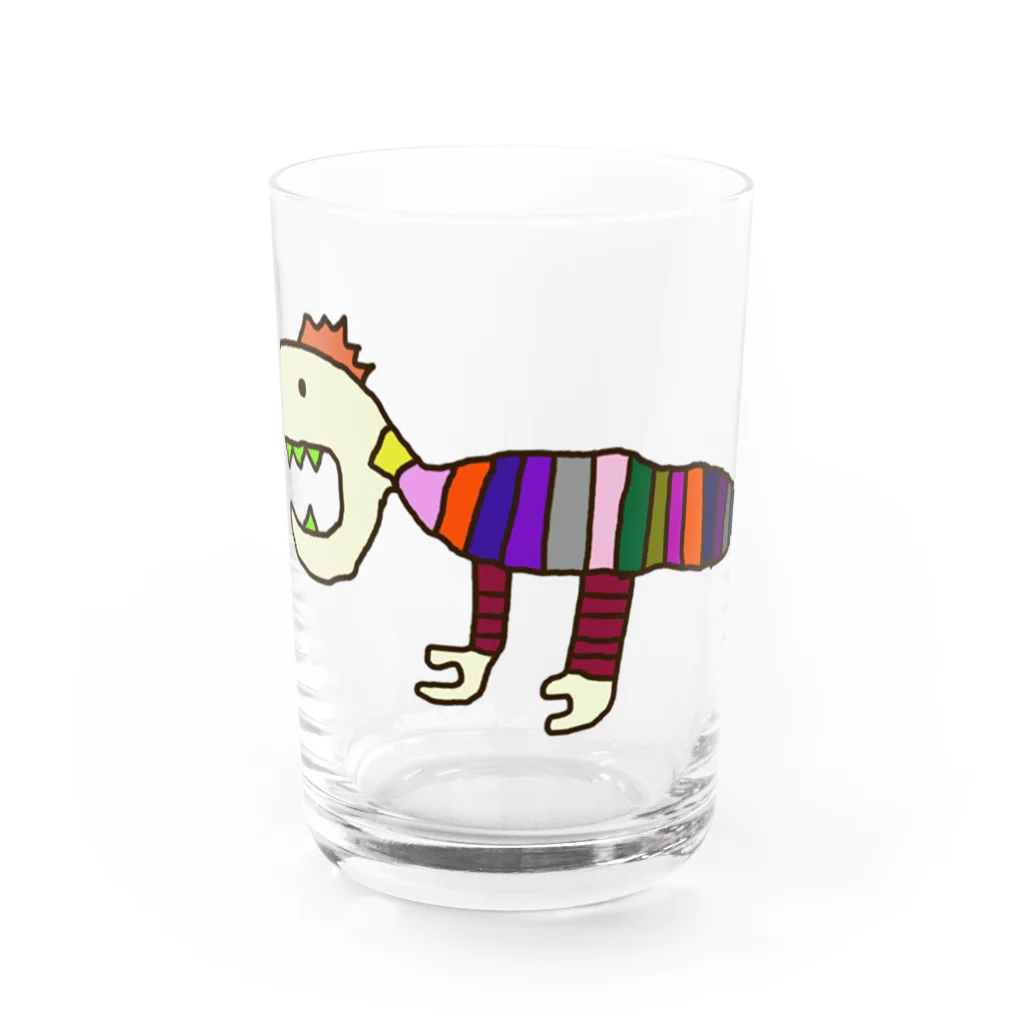 SHO-CERATOPSの恐竜　デイノニクス Water Glass :front