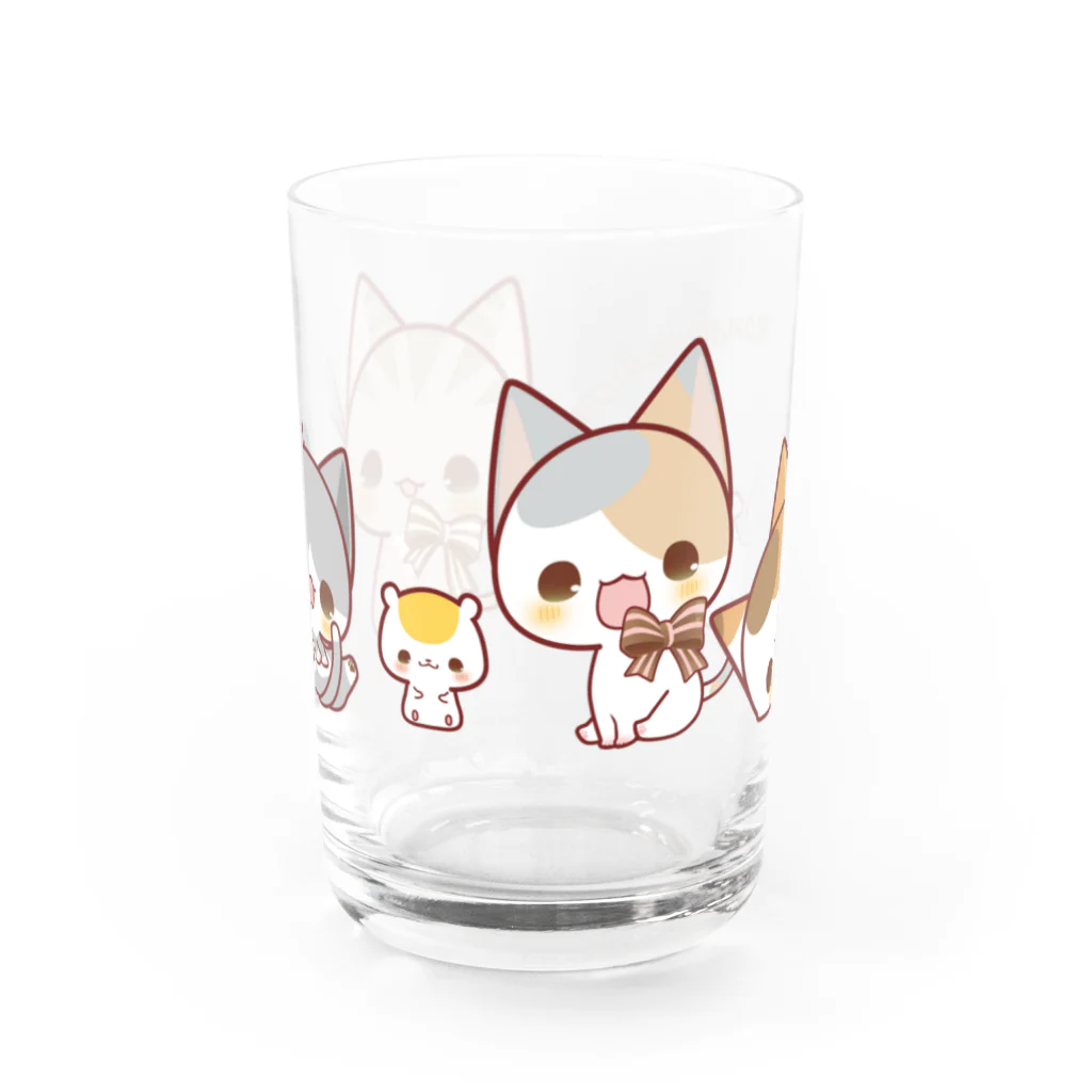 aska/ねこのかんづめのにゃんこ横並び Water Glass :front