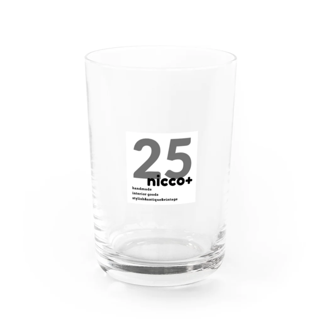 25nicco+の25nicco +オリジナルロゴ Water Glass :front