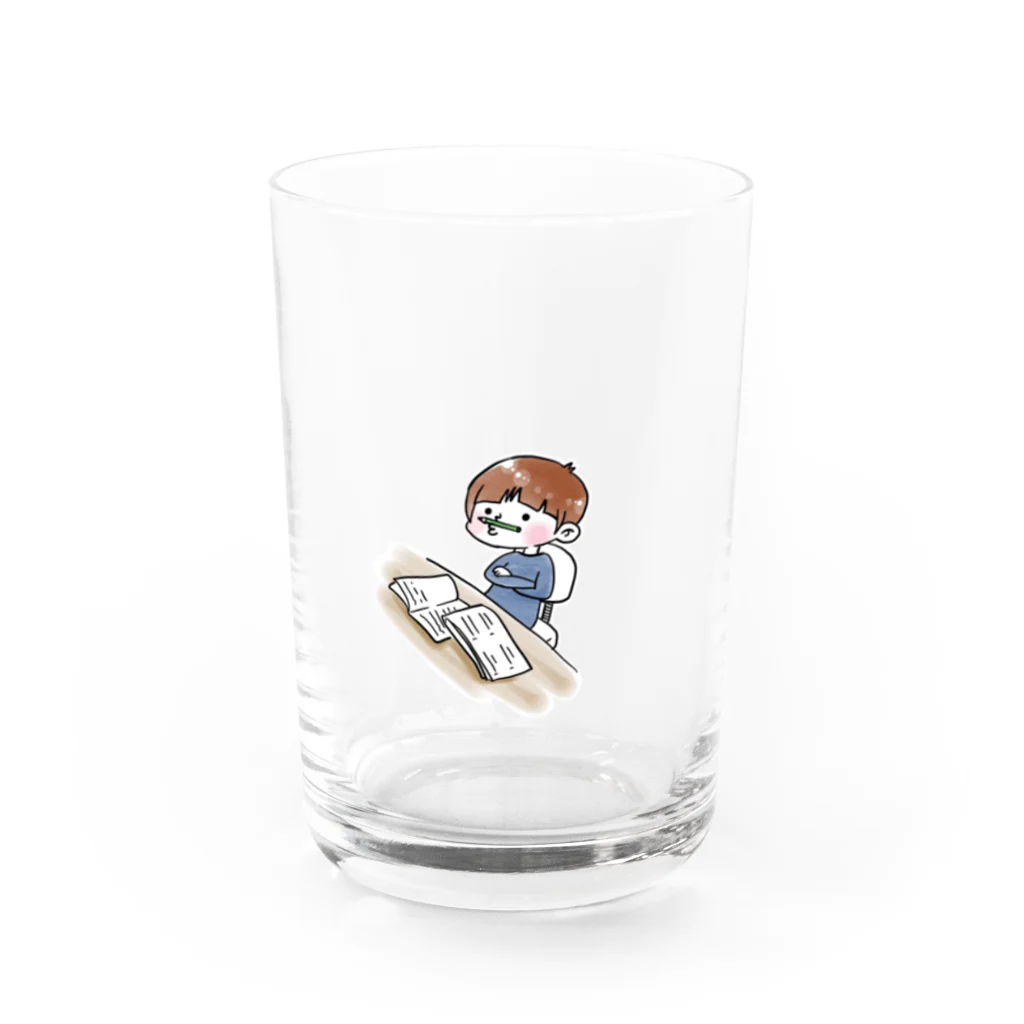 はちのはかどらん Water Glass :front