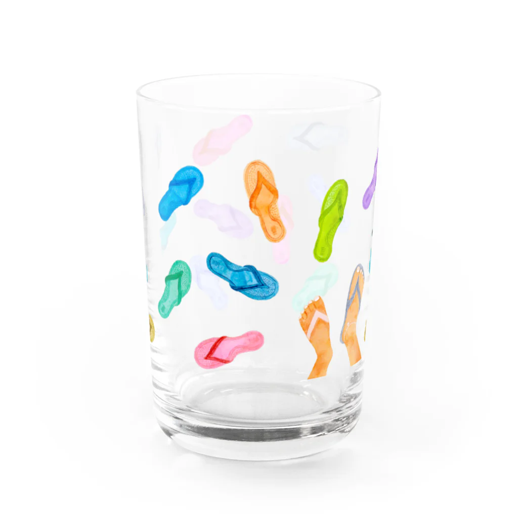 uminomadoのギョサンまみれ Water Glass :front