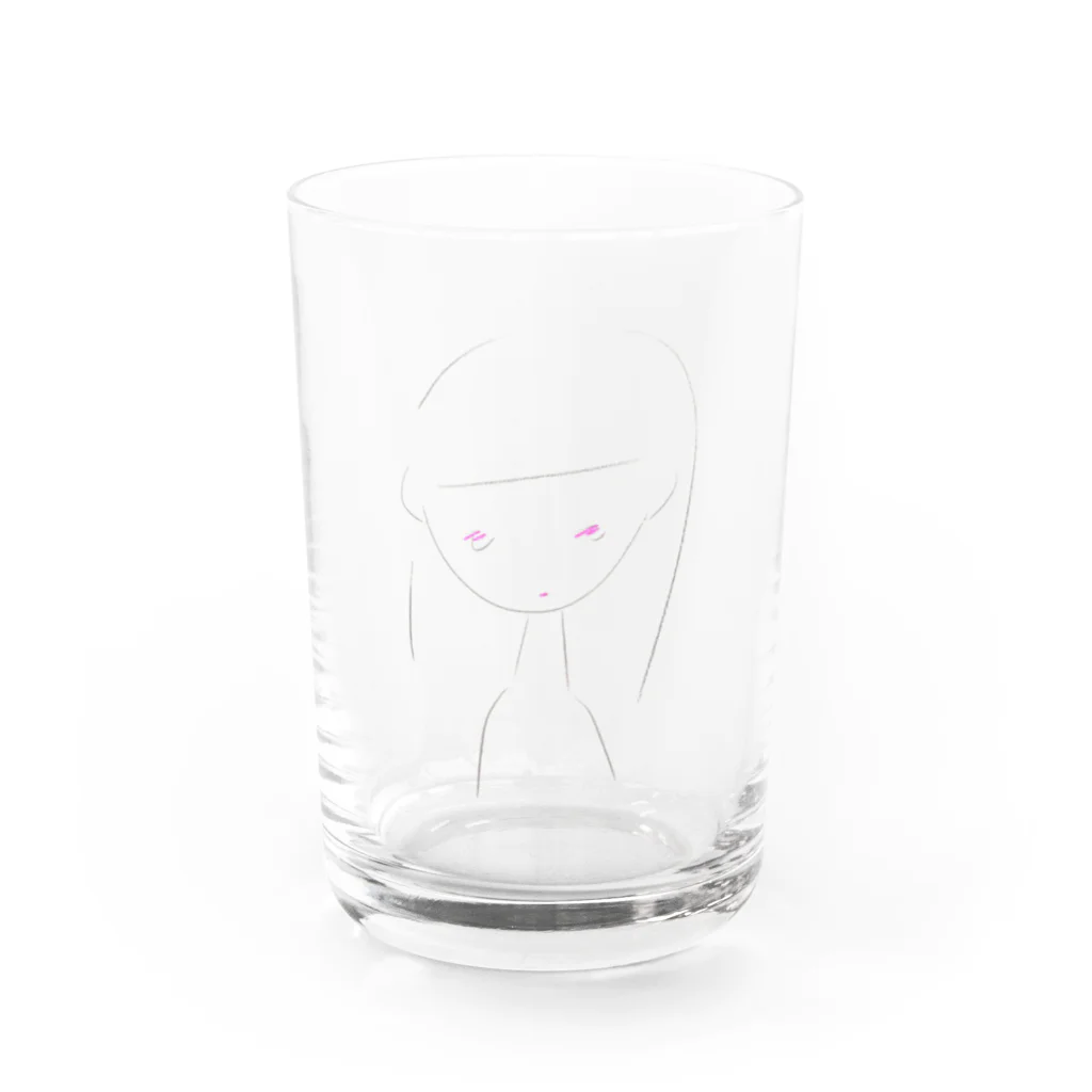 いりこのきりえのクールちゃん Water Glass :front