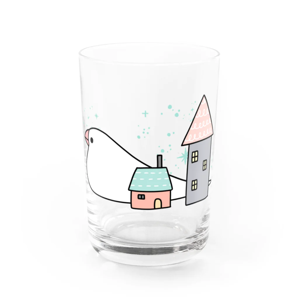 ・buncho days・ 文鳥デイズのStay home 文鳥 Water Glass :front